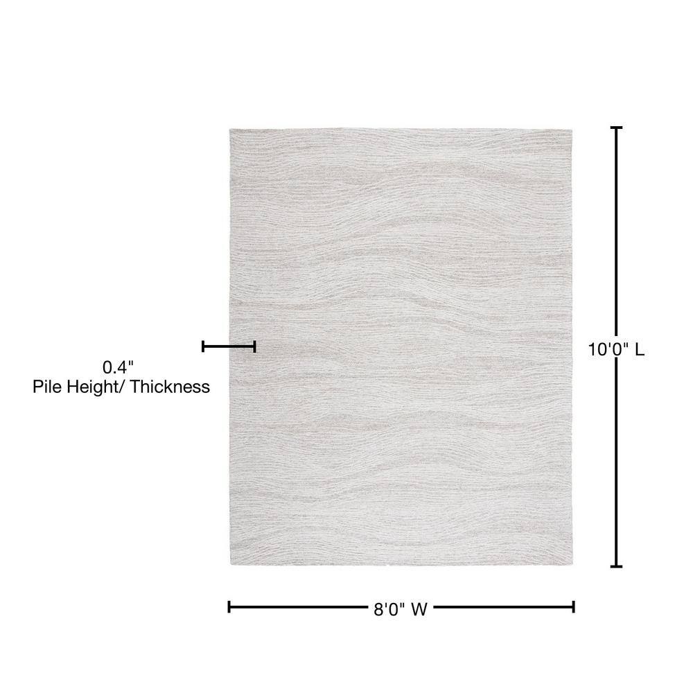 Natural Ivory Hand-Tufted Wool 8' x 10' Area Rug