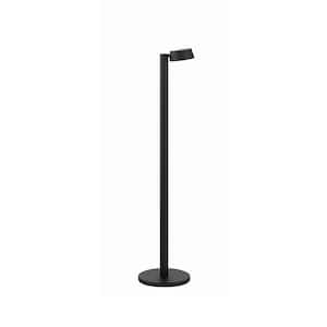Kovacs 35.38 in. Black Dimmable CCT LED Standard Floor Lamp with Adjustable Height and Rotating Aluminum Shade