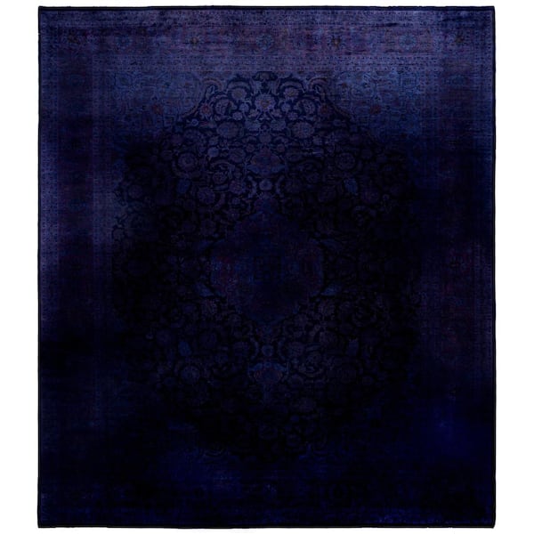 Fine Vibrance Purple 10 X 14 Hand-Knotted Wool Indoor Area Rug