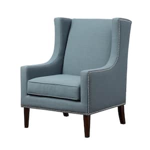 Weston Blue Wingback Chair