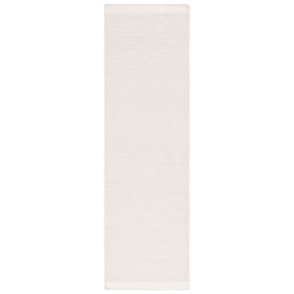 Vermont 2 ft. x 5 ft. Ivory Marle Solid Runner Rug