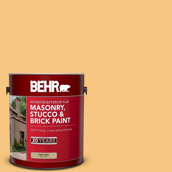 BEHR 1 gal. PPU607 Jackfruit Flat Interior/Exterior Masonry, Stucco