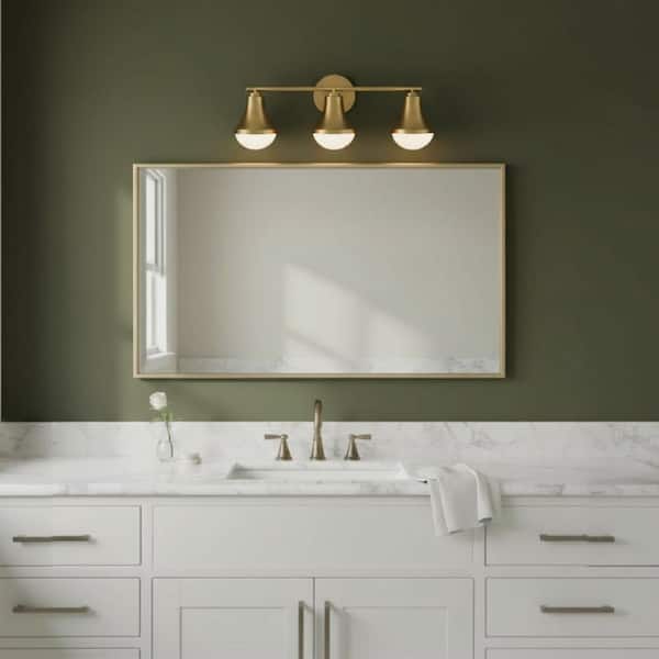 LARK Haddie 24.0 in. 3 Light Lacquered Brass Vanity Light 85513LCB