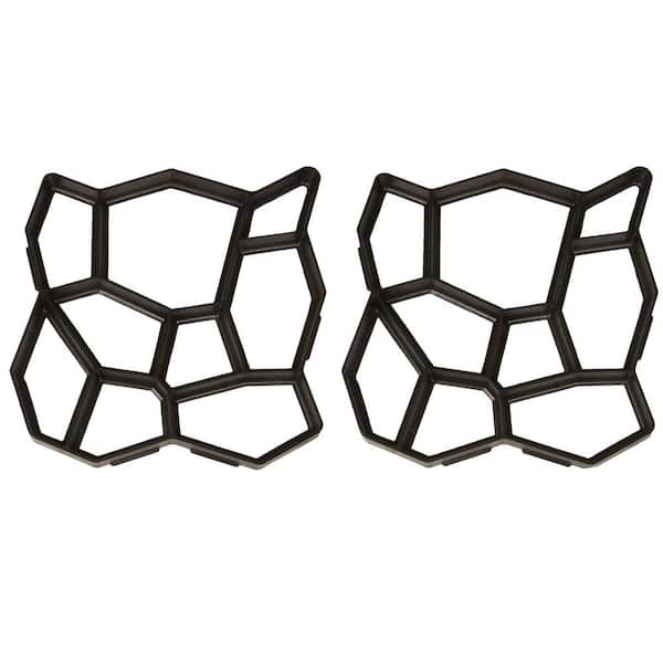 18.9 x 18.9 x 1.8 in. Concrete Pathmaker Mold Stone Molding 2-Pack Paving Pavement Stepping Stone DIY