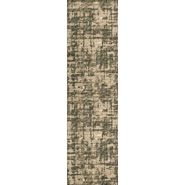 Bravado Earth 2 ft. 3 in. x 7 ft. 6 in. Geometric Indoor/Outdoor Washable Area Rug