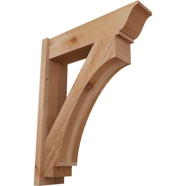 Ekena Millwork 8 in. x 38 in. x 30 in. Western Red Cedar Imperial Traditional Rough Sawn Outlooker