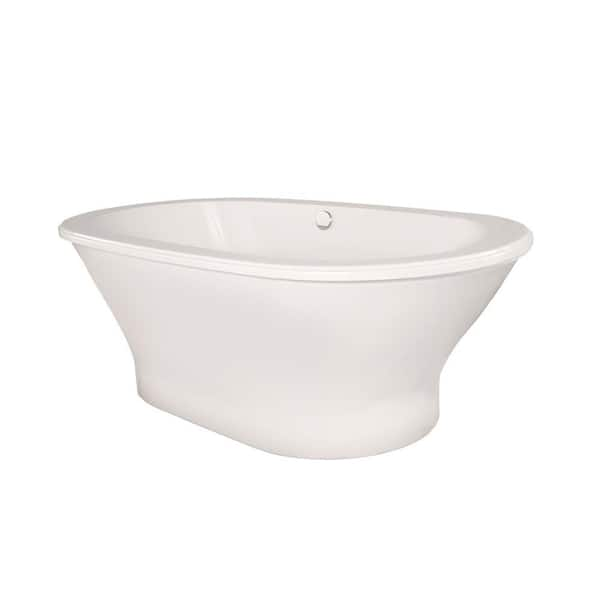 Hydro Systems Arlington 70 in. Acrylic Flatbottom Air Bath Bathtub in White