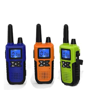 20 mile Range Rechargeable 2-Way Radio Walkie Talkie with Earpiece and Mic Set Headset (3-Pack)
