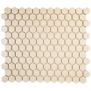 Metro Hex Matte Biscuit 10-1/4 in. x 11-3/4 in. x 5 mm Porcelain Mosaic Tile (8.54 sq. ft. / case)