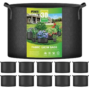 10 Pack (1 - 30 Gallon) - Tall Fabric Pots Grow Bags Vegetable Garden Fruit  Tree