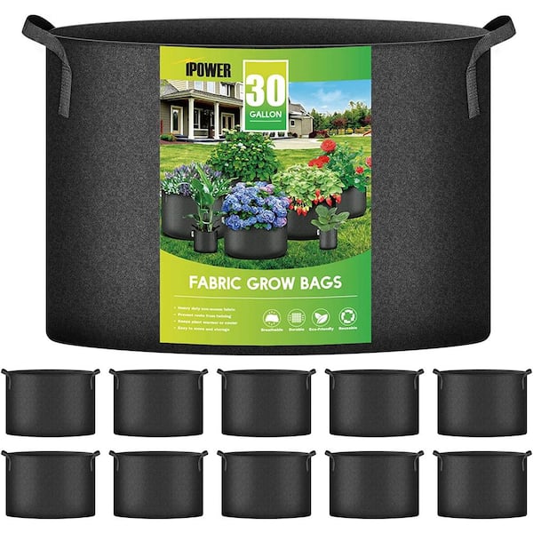 VIVOSUN 3 Gallon Grow Bags 5-Pack Black Thickened Nonwoven Fabric Pots with  Handles