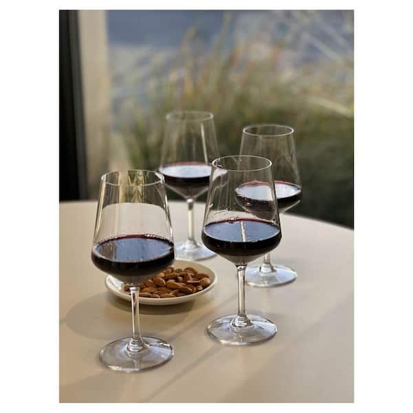 Red Wine Glasses Shatter Proof Red Coated Steel Unbreakable Wine