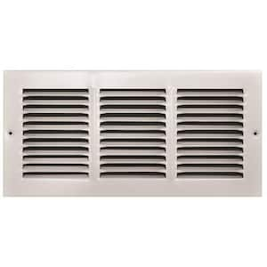 14 in. x 6 in. White Stamped Return Air Grille