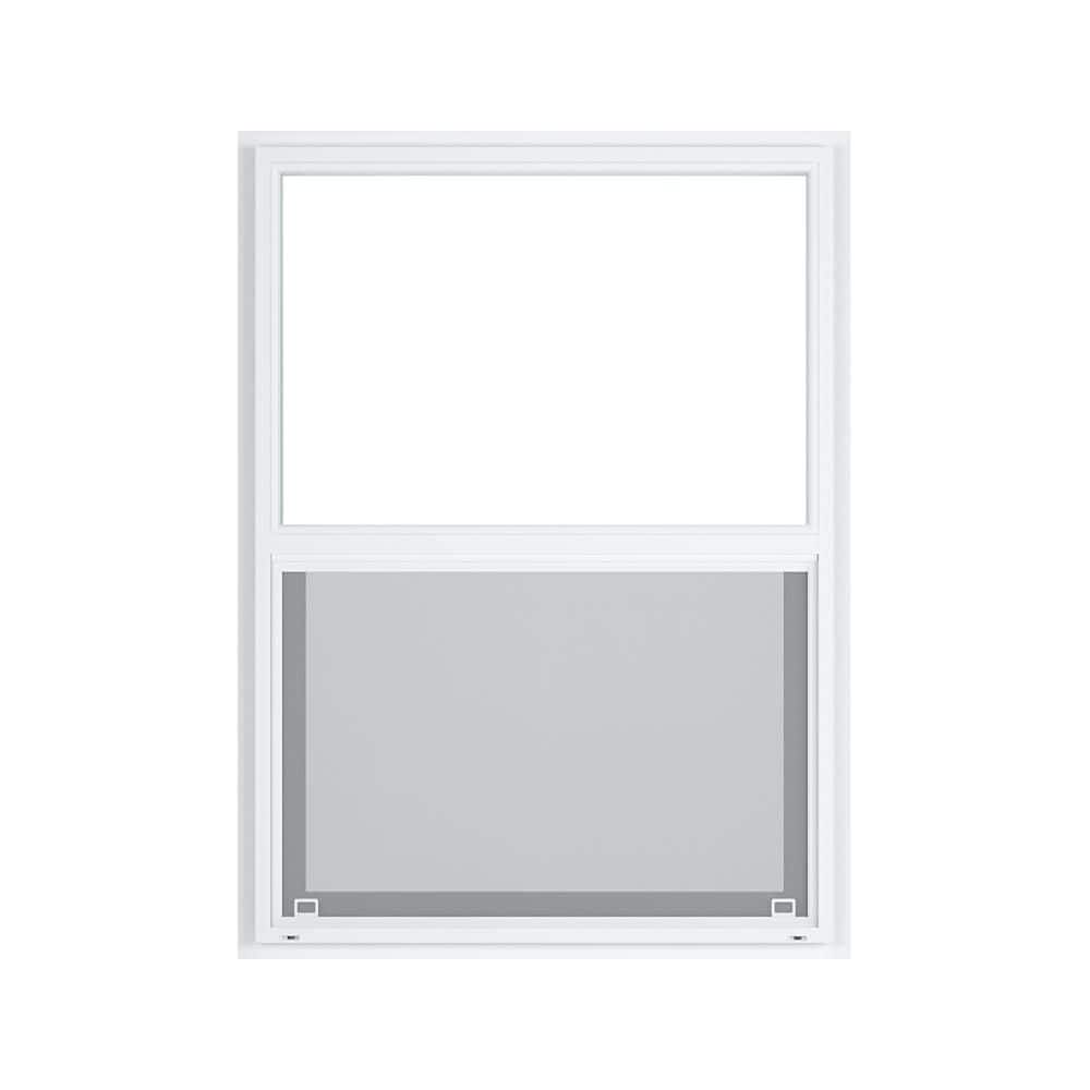 Ply Gem 36.25 in. x 59.25 in. 400 Series White Aluminum Single