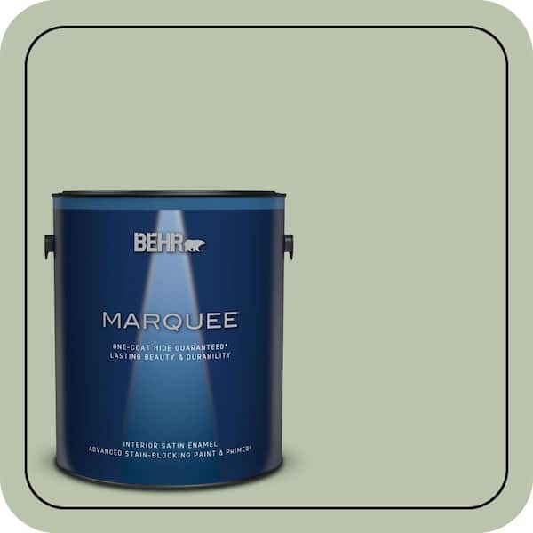 BEHR MARQUEE 1 gal. #PPU11-10 Whitewater Bay One-Coat Hide Satin Enamel Interior Paint & Primer