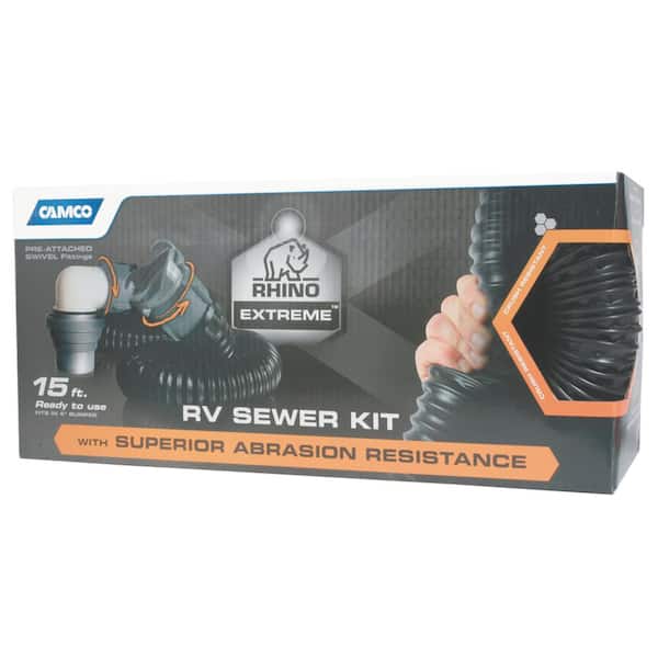 Camco 20 ft. Rhino Extreme RV Sewer Kit (3 in. Dia. Hose)