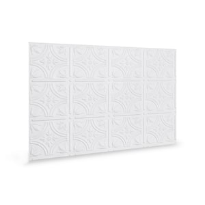 18.5'' x 24.3'' Empire Decorative 3D PVC Backsplash Panels in White 6-Pieces
