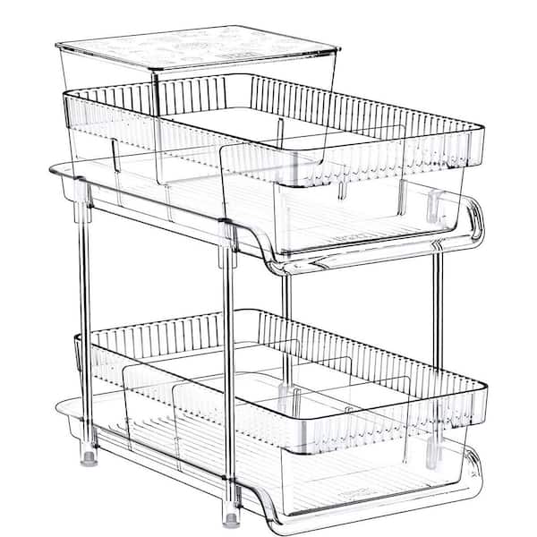 HOMLUX Clear Organizer with Dividers (Set of 2) HD-01-FDC - The Home Depot