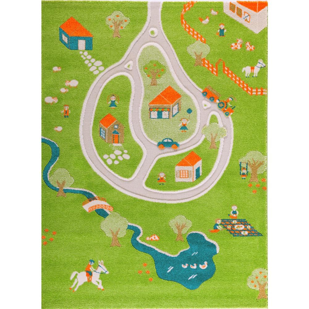 Reversible Kids Mat, Roads & Street Map, Farm Yard Mat, Kids Nursery  Playmat