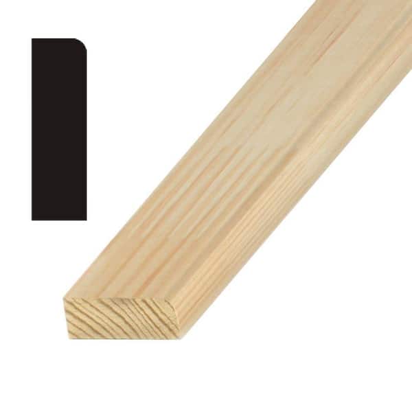 Builders Choice OP887 3/8 in. x 1-1/4 in. x 84 in. Finger-Jointed Pine Stop Molding