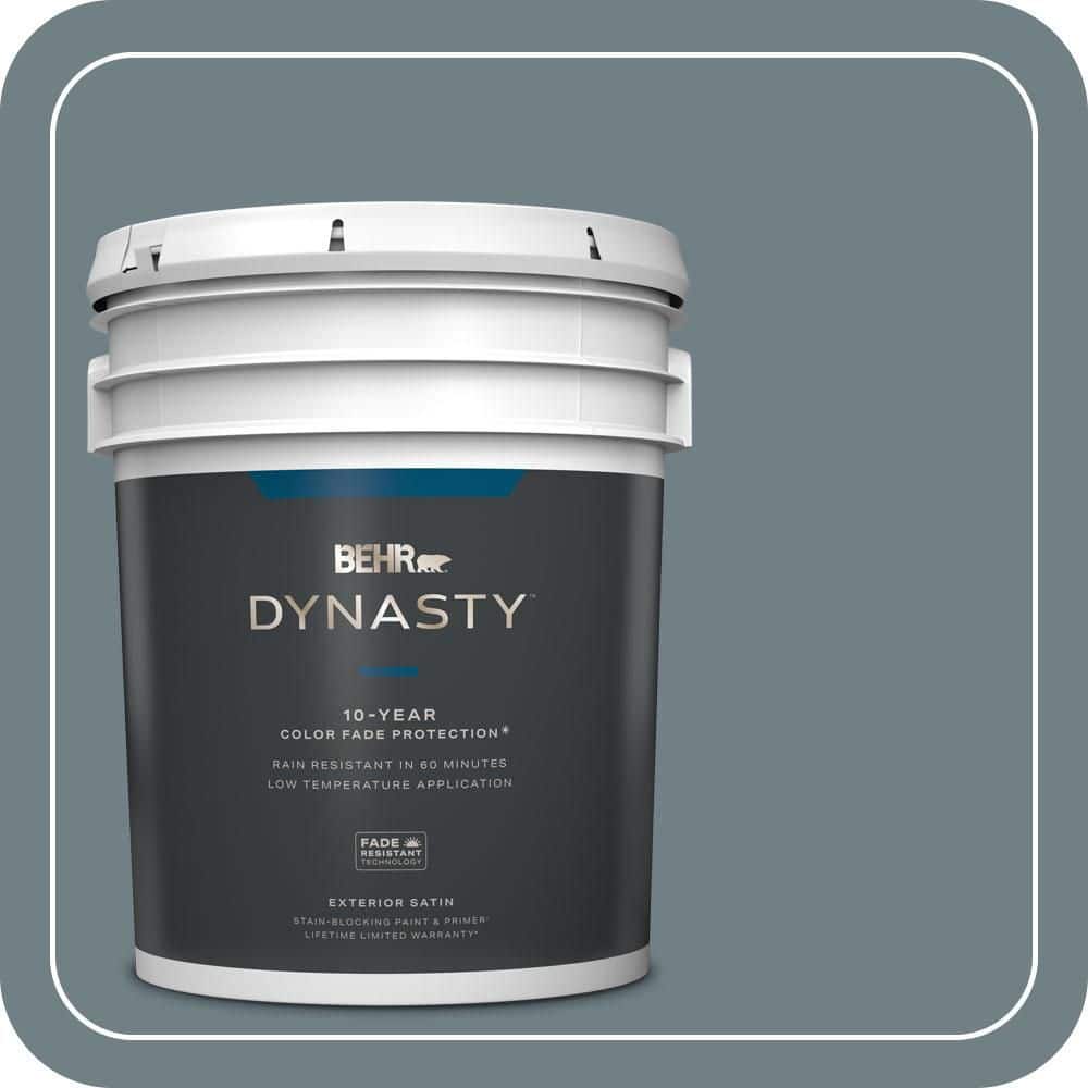 5 gal. #BXC-48 Courtyard Blue Satin Enamel Exterior Stain-Blocking Paint & Primer price history on PriceWatchPro