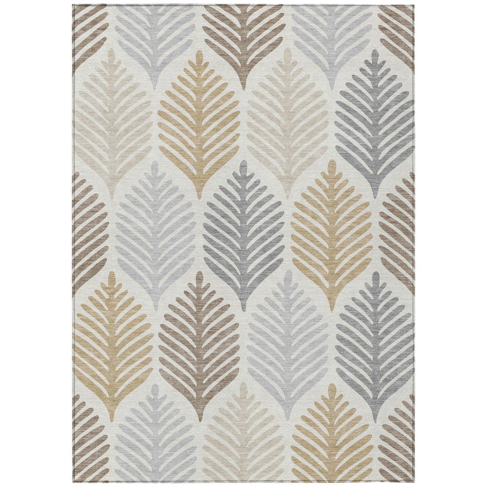 Chantille Machine Washable Indoor/Outdoor Abstract ACN2515 Ivory 3 ft. x 5 ft. Area Rug price history on PriceWatchPro