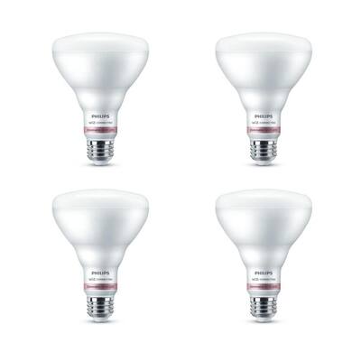 Soft White BR30 LED 65-Watt Equivalent Dimmable Smart Wi-Fi Wiz Connected Wireless Light Bulb (4-Pack)