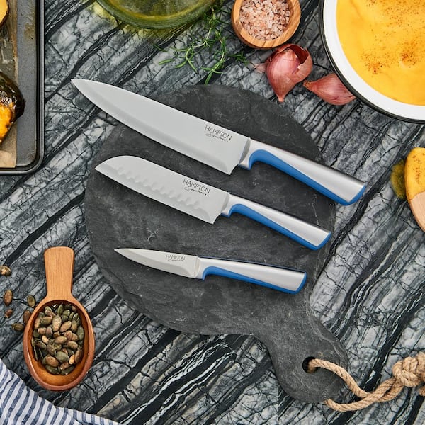 Hampton Forge Orion Blue 14-Piece Stainless Steel Knife Set with