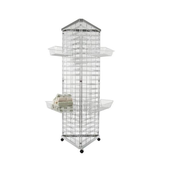 Econoco - 24 in. Chrome Grid Panel Triangle Base
