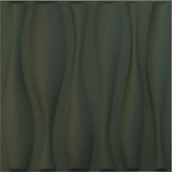 Ekena Millwork 19 5/8 in. x 19 5/8 in. Fairfax EnduraWall Decorative 3D Wall Panel, Satin Hunt Club Green (12-Pack for 32.04 Sq. Ft.)