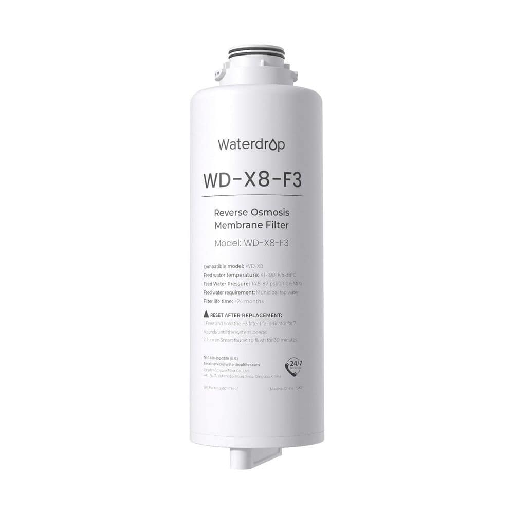 WD-X8-F3 Filter, Replacement for WD-X8-Alkaline 800 GPD Reverse Osmosis System, 24-Month Lifetime, Reduce PFAS price history on PriceWatchPro