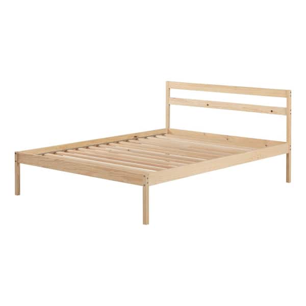 South Shore Sweedi Wooden Bed, Natural Wood