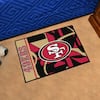 FANMATS San Francisco 49ers Patterned 2 ft. x 2 ft. XFIT Round Area Rug  23360 - The Home Depot