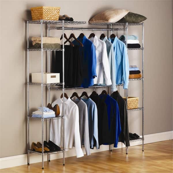 Clothing store rack height cabinet combination men's and women's clothing  store shelves han…