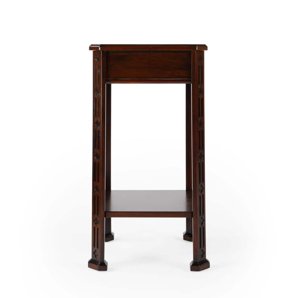 Small Plantation Cherry Wood Side Table with Storage