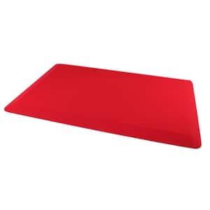 Red 16 in. x 24 in. Rectangular Indoor Standing Comfort Mat