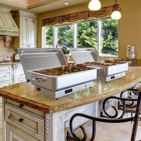 Garvee 9 qt. (2 x 1/2-Pan) Electric Chafing Dish w/ Temperature