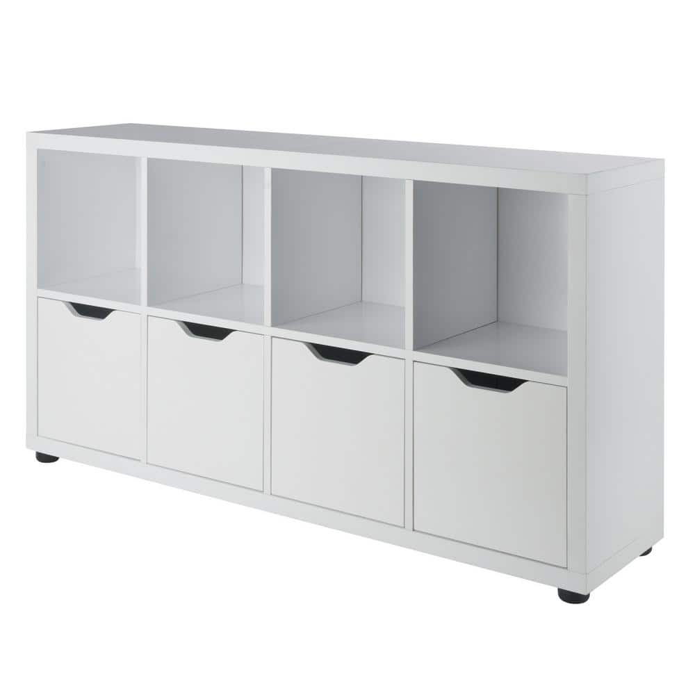 Winsome Wood Julian 2 x 4 Storage Cabinet White Finish 10450 - The