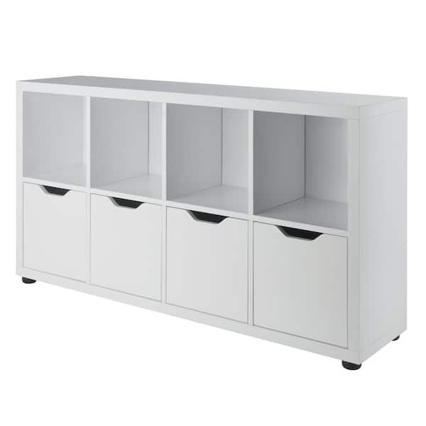 Julian 2 x 4 Storage Cabinet White Finish