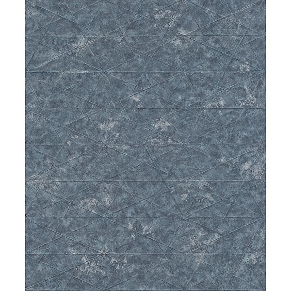 Advantage Seth Blue Indigo Triangle Wallpaper Sample