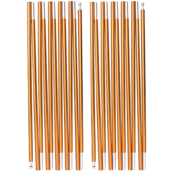 Aluminium Tent Pole Replacement Accessories Kit for Hiking Camping - 7001T6 Aviation Alloy Collapsible Rods 2 PCS