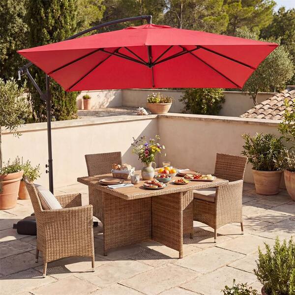 hanging patio umbrellas Boho Wooden Umbrella Khaki Twisted Fringe 7ft BH7-10P while the innovative position auto Costway 8 x 8 ft.