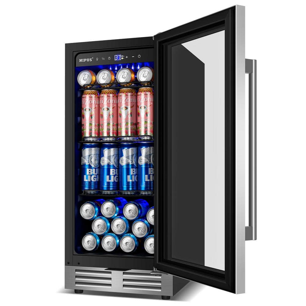 Compact Stainless Steel Undercounter Smart Beverage Refrigerator