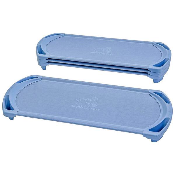 SpaceLine Toddler Portable Nap Cots for Kids, Wedgewood Blue (4