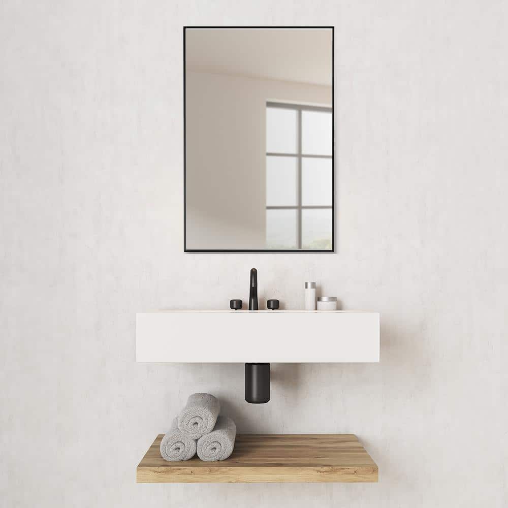 Elegant Rectangular Silver and Gold Aluminum Bathroom Vanity Mirror