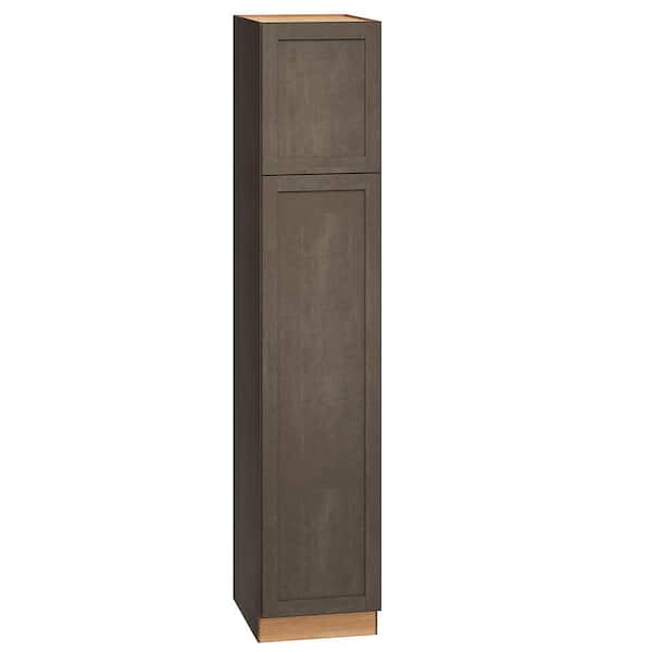 QuickShip Cottage 18 in. W x 24 in. D x 90 in. H Assembled Plywood Shaker Pantry Kitchen Cabinet in Fieldstone