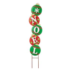 42 in. H Metal NOEL Ornament Christmas Yard Decor Yard Stake or Wall Decor