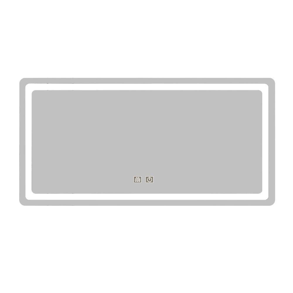 47.24 in. W x 23.62 in. H Rectangle Framless Mirror Wall Mirror Vanity Mirr