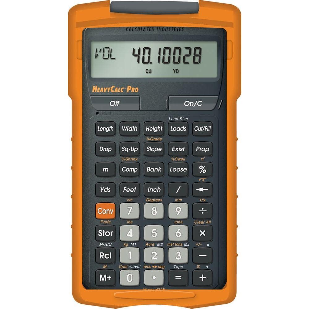 Calculated Industries Heavycalc Pro Calculator 4325 The Home Depot