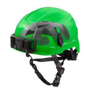 BOLT Green Type 2 Class E Non-Vented Safety Helmet with IMPACT-ARMOR Liner